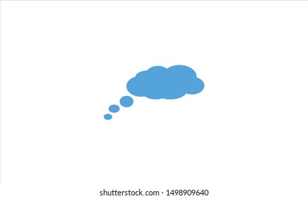 Think or dream cloud and speech bubble 
