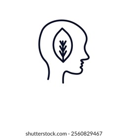 think eco outline icon.  Thin line icon from ecology collection. Editable vector isolated on white background