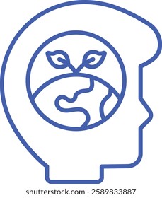 Think Eco vector icon. Can be used for printing, mobile and web applications.