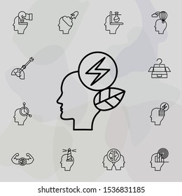Think, ecology, energy icon. Universal set of creative thinking for website design and development, app development