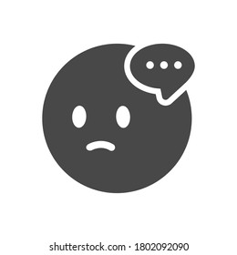 think face flat emoji icon