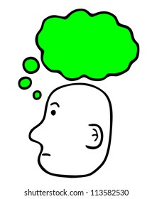Think face man