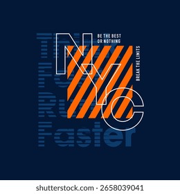 Think fast, run faster, abstract typography motivational quotes modern design slogan. Vector illustration graphics print t shirt, apparel, background, poster, banner, postcard and or social media