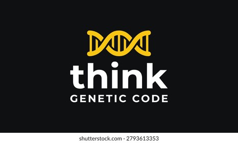 Think Genetic Code logo with DNA helix