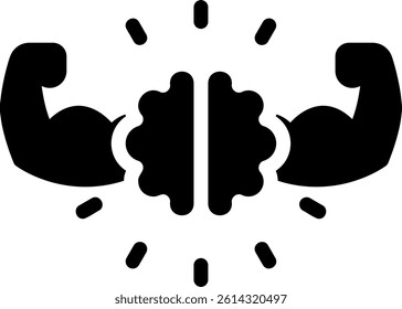 think glyph icon illustration vector