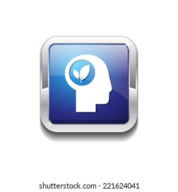 Think Green Blue Vector Icon Button