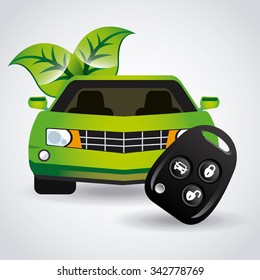 Think green concept with eco icons design, vector illustration 10 eps graphic