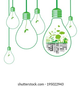 Think green design on white background