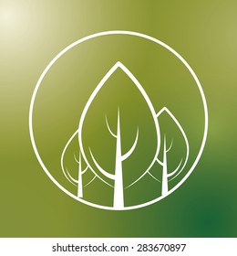 Think green design, over green background, vector illustration