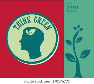 think green design over blue and red background vector illustration 