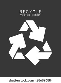 Think green design over grey background, vector illustration