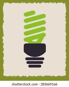 Think green design over white background, vector illustration