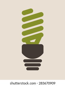 Think green design, over white background, vector illustration