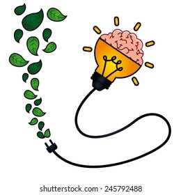think green design, vector illustration eps10 graphic