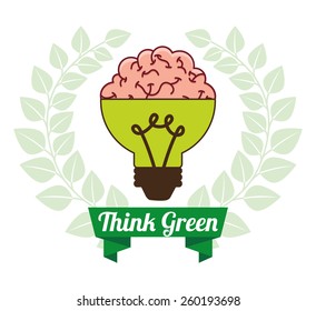 think green design, vector illustration eps10 graphic 