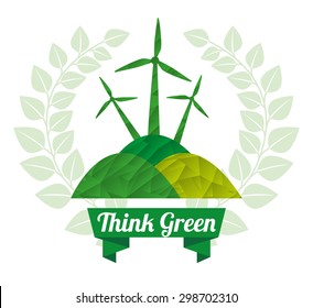 think green design, vector illustration eps10 graphic 