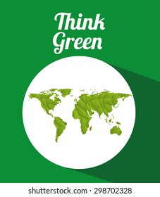think green design, vector illustration eps10 graphic 
