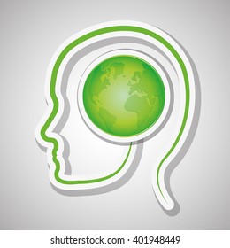 think green design , vector illustration