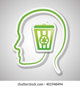think green design , vector illustration