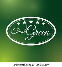 Think green digital design, vector illustration 10 eps graphic
