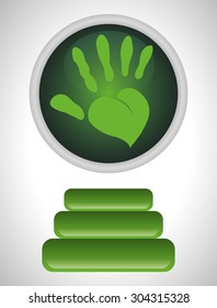 Think green digital design, vector illustration 10 eps graphic