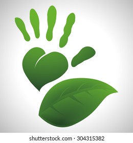 Think green digital design, vector illustration 10 eps graphic