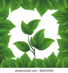 Think green digital design, vector illustration 10 eps graphic