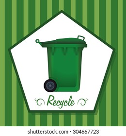 Think green digital design, vector illustration 10 eps graphic