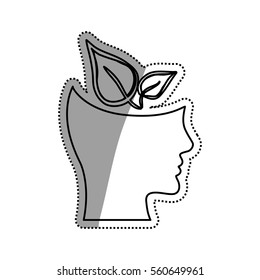 Think green ecology icon vector illustration graphic design