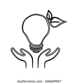 Think green ecology icon vector illustration graphic design
