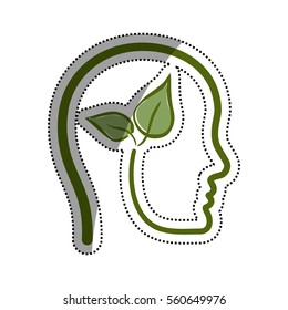 Think green ecology icon vector illustration graphic design