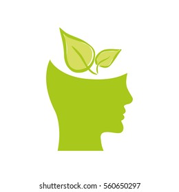 Think green ecology icon vector illustration graphic design
