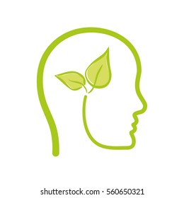 Think green ecology icon vector illustration graphic design