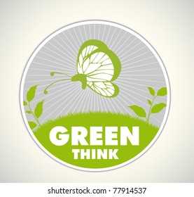 think green - ecology sign