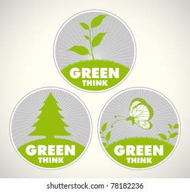 think green - ecology signs