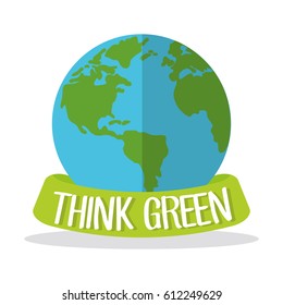 think green globe world