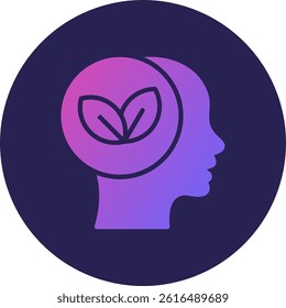 Think Green Glyph Circle Gradient Icon