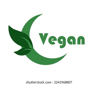 Think green and go vegan. Conceptual illustration