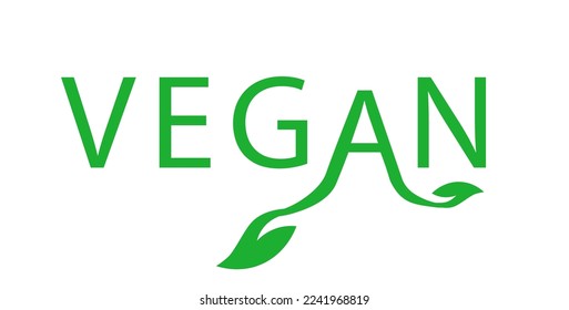 Think green and go vegan. Conceptual illustration