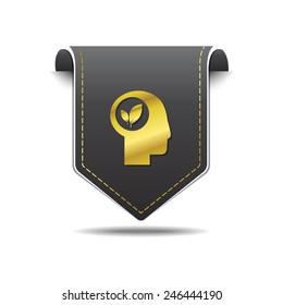Think Green golden Vector Icon Design