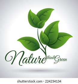 think green graphic design , vector illustration
