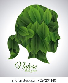 think green graphic design , vector illustration