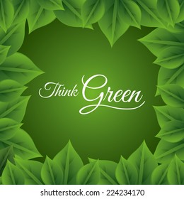 think green graphic design , vector illustration