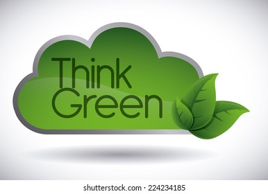 think green graphic design , vector illustration