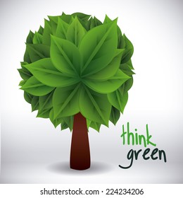 think green graphic design , vector illustration