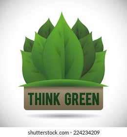 think green graphic design , vector illustration
