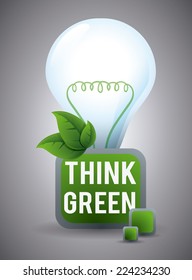 think green graphic design , vector illustration