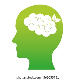 Think green icon image design, vector illustration