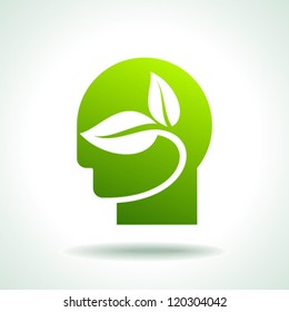 think green Icon, save environment concept
