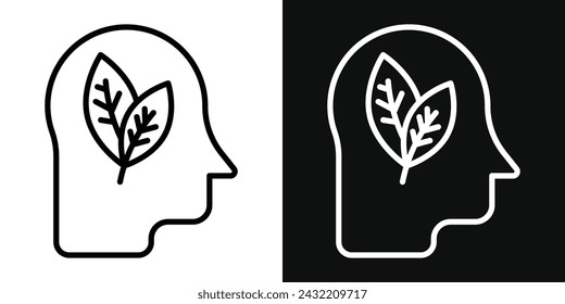 Think Green Icon Set. Vector Illustration
